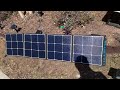 Bluetti ac200p 2000 watt solar generator hooked up to solar panels