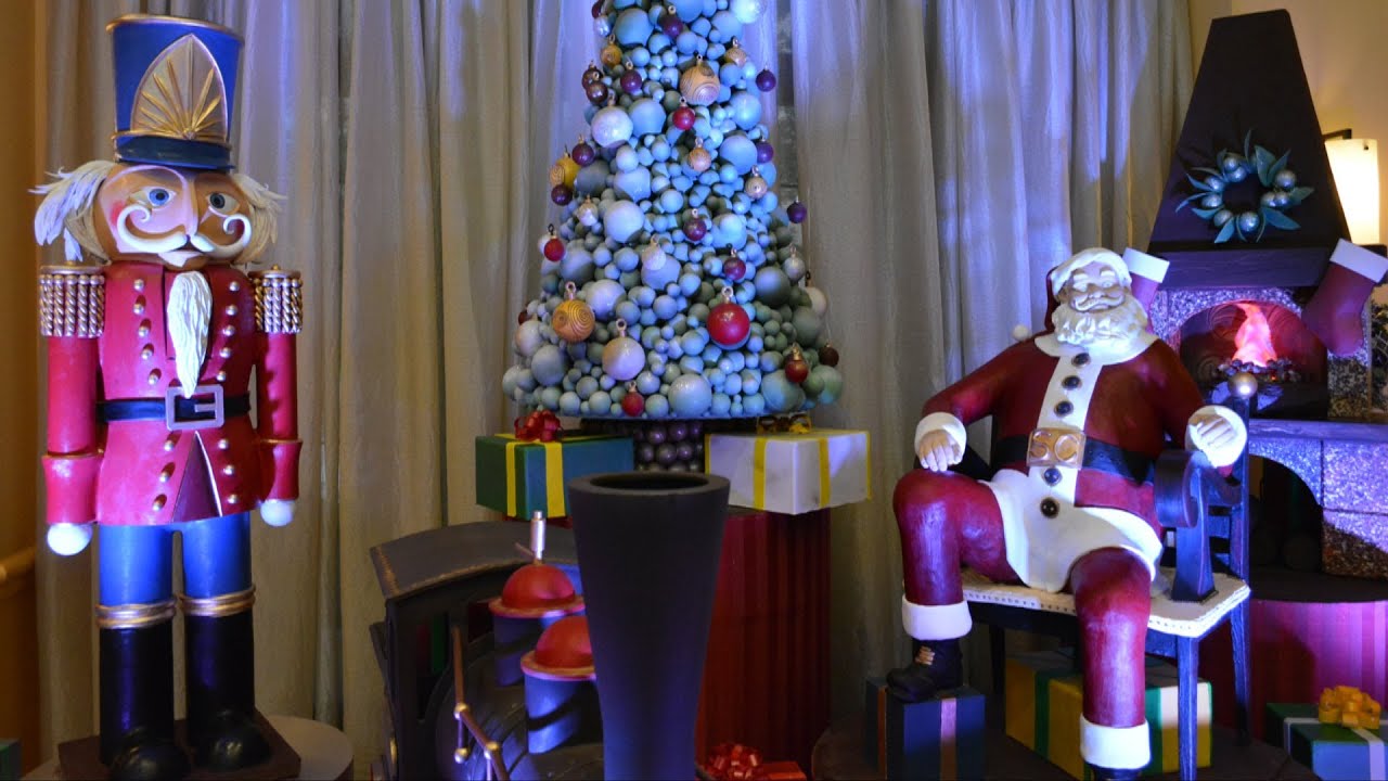 walt disney world swan hotel map Holiday Chocolate Santa Display at WDW Swan Hotel - Interview w/ Pastry Chef Laurent Branlard