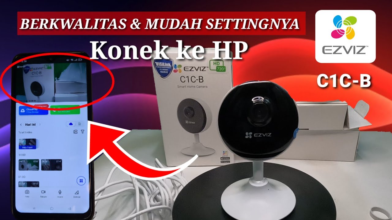 Cara setting Menyambungkan CCTV EZVIS C1CB ke WIFI Pakai HP YouTube