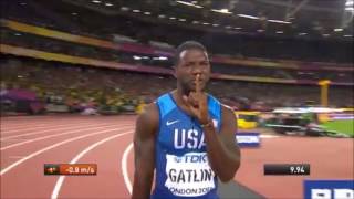 Usain Bolt loses 100m Final- IAAF World Championship, London (Last Race)