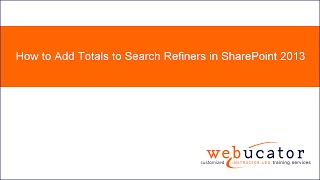 How to Add Totals to Search Refiners in SharePoint 2013