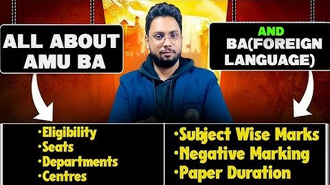 🎓 AMU BA (Hons.) & BA (FL) Entrance 2026 –Complete Guide #amu #ba #aligarhmuslimuniversity #amu2026