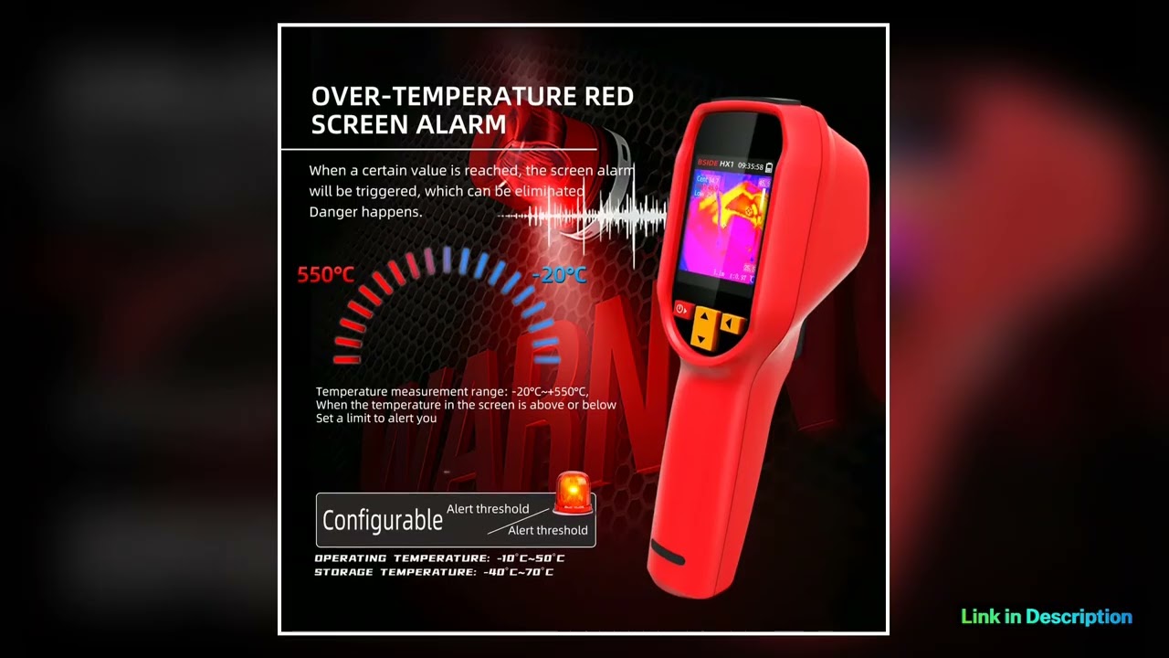 New Thermal Imager Camera Professional Handheld 240240 Resolution 20550C 15 Color Palette Save