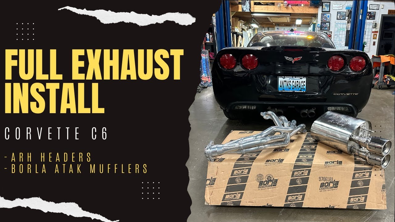 Complete Exhaust Install: Corvette C6 - Headers + Mid-pipes + Mufflers