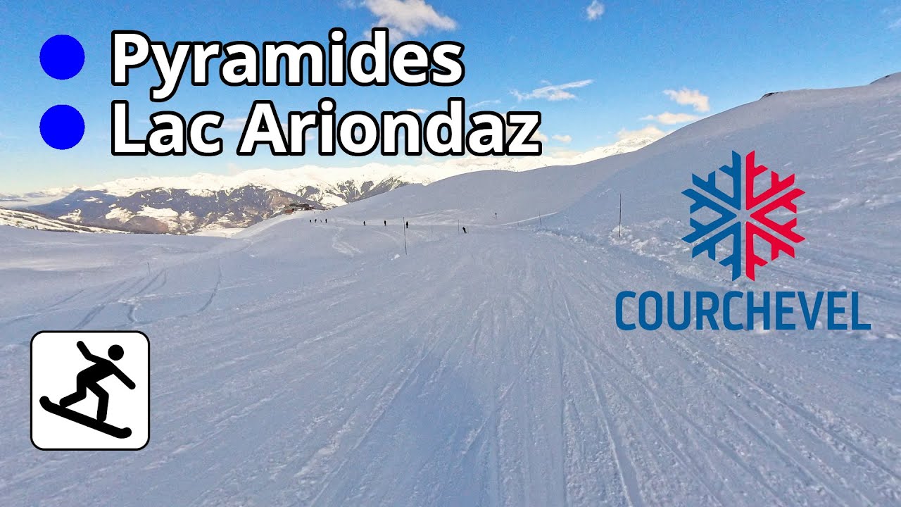Snowboarding Les Trois Vallées, Courchevel - Pyramides, Lac Ariondaz