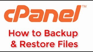 cpanel tutorial - how to backup and restore your website files