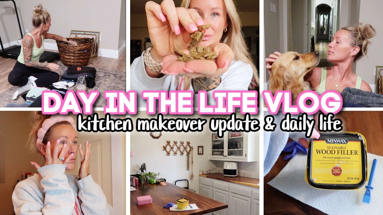 DAY IN THE LIFE VLOG // kitchen makeover update & daily life stuff ...