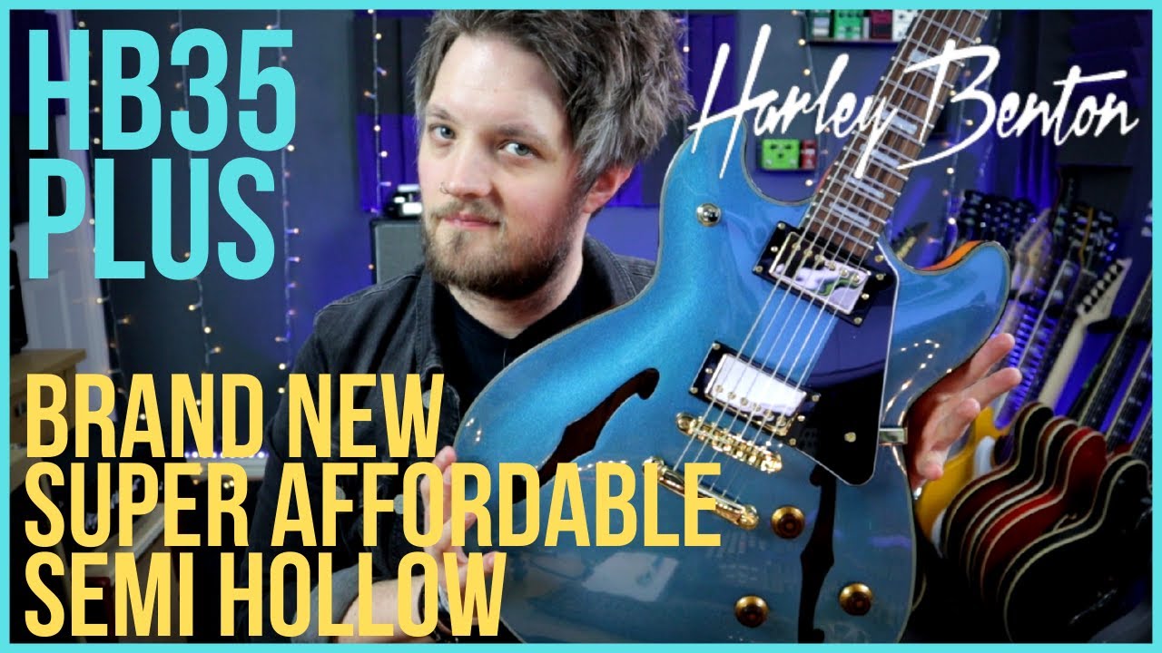 HARLEY BENTON HB35 PLUS METALLIC BLUE - Super Affordable Semi Hollow