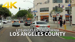 [FULL VERSION] Driving Los Angeles County  Santa Monica Blvd, Downtown, Sunset Blvd, South Bay, 4K