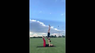 Acro yoga shoulder-stand variations easiest to hardest