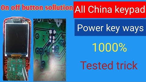 QMobile e1000 power button not working QMobile e1000 power button sollution