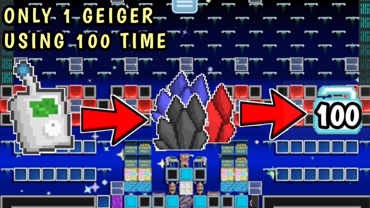 TRICK PROFIT WITH GEIGER COUNTER ONLY 1 GEIGER Growtopia Indonesia