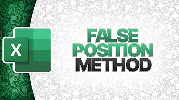 Metode Posisi Palsu di Excel | Metode Numerik