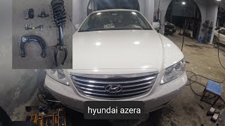 hyundai azera shock absorber & ball joint & upper control arm & sway bar link&brack pads replacement