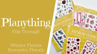 FLIP THROUGH Planything Romantic Florals & Winter Florals sticker books | Planything sticker book