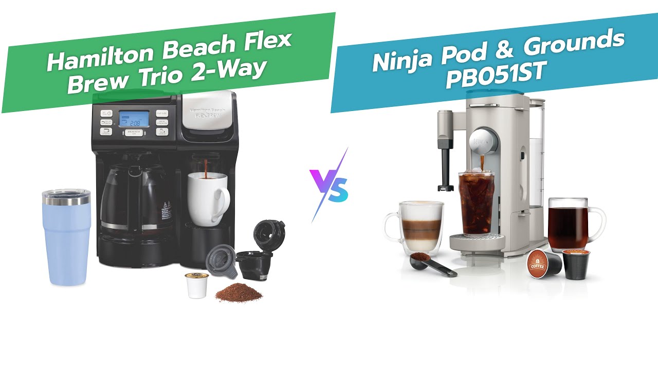 Битва кофемашин двухстороннего действия: Hamilton Beach FlexBrew против Ninja Pod & Grounds ☕🆚