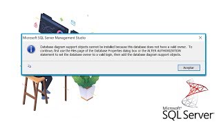 Error de Database diagram support en sql server||Solucionado|| TODAS LAS VERSIONES DE SQL