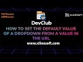 HOW TO SET THE DEFAULT VALUE OF A DROPDOWN FROM A VALUE IN THE URL | PREVENTING SQL INJECTION