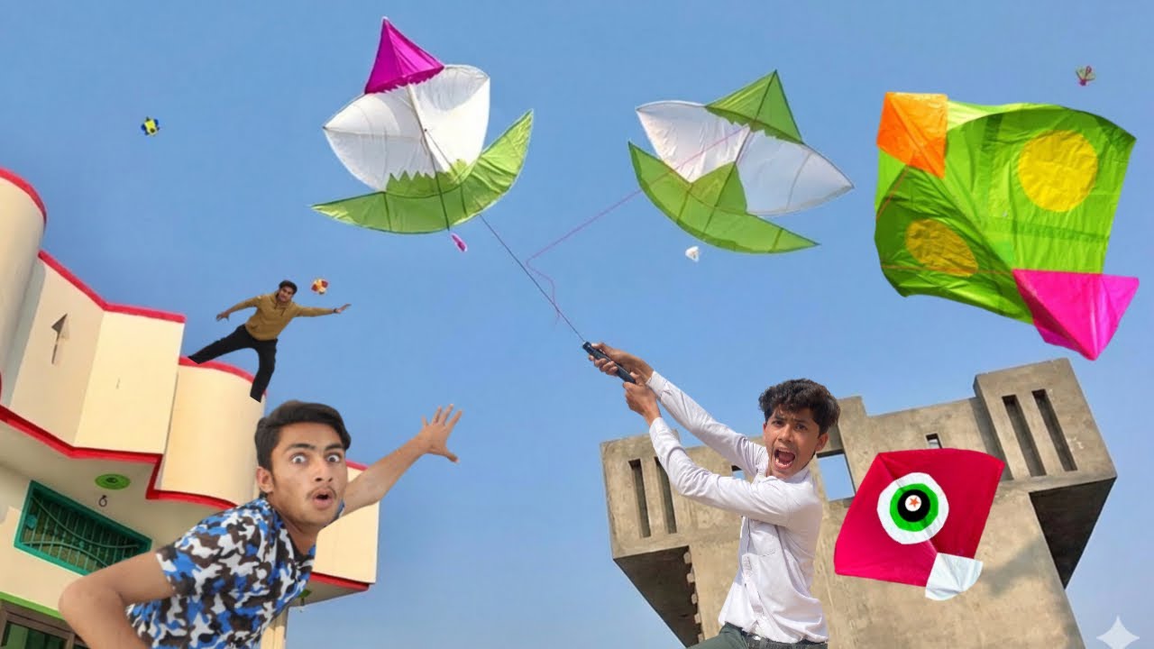 1 big kite and 3 monster kiyes vaught tukkal basant Lahore