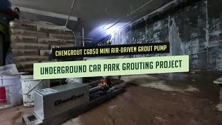 ChemGrout CG050 Compact Air Driven Grout Pump - Underground Car Park Grouting Project