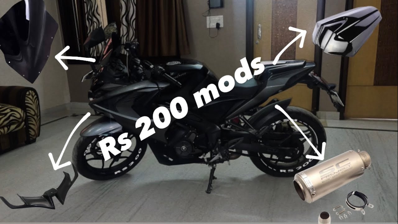 Rs200 mods || looks like 600cc after all these mods 😍 - YouTube