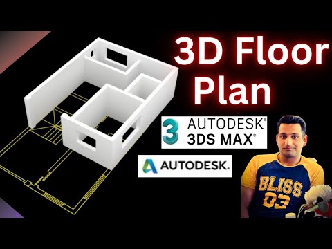 Create 3d Floor Plan in 3d Studio Max | 3ds Max Tutorial for beginners