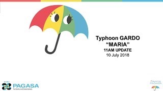 Details Press Briefing: Typhoon #GardoPH Tuesday 11 AM, July 10, 2018 News