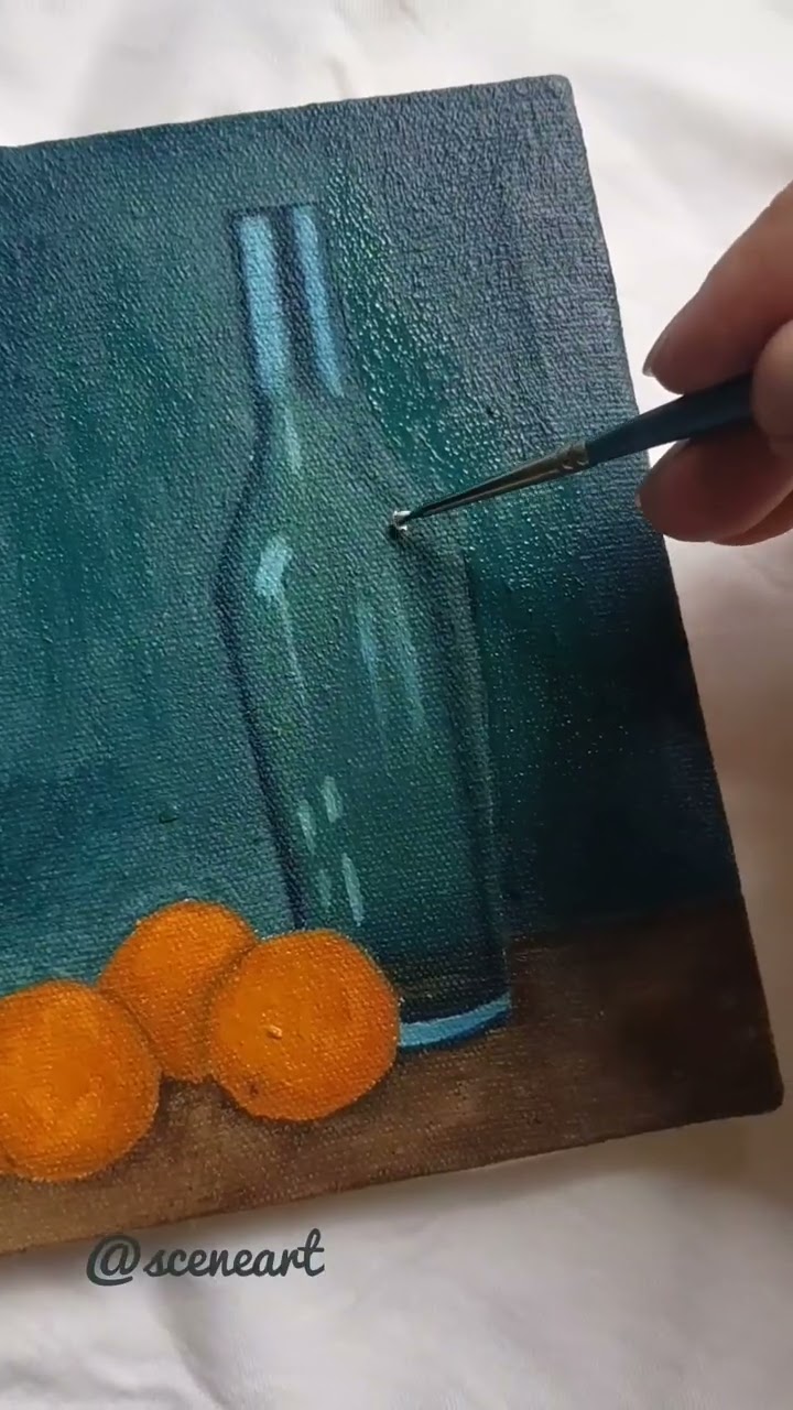 Painting Wine Bottle And Oranges How To Paint Glass Bottle YouTube Oar2