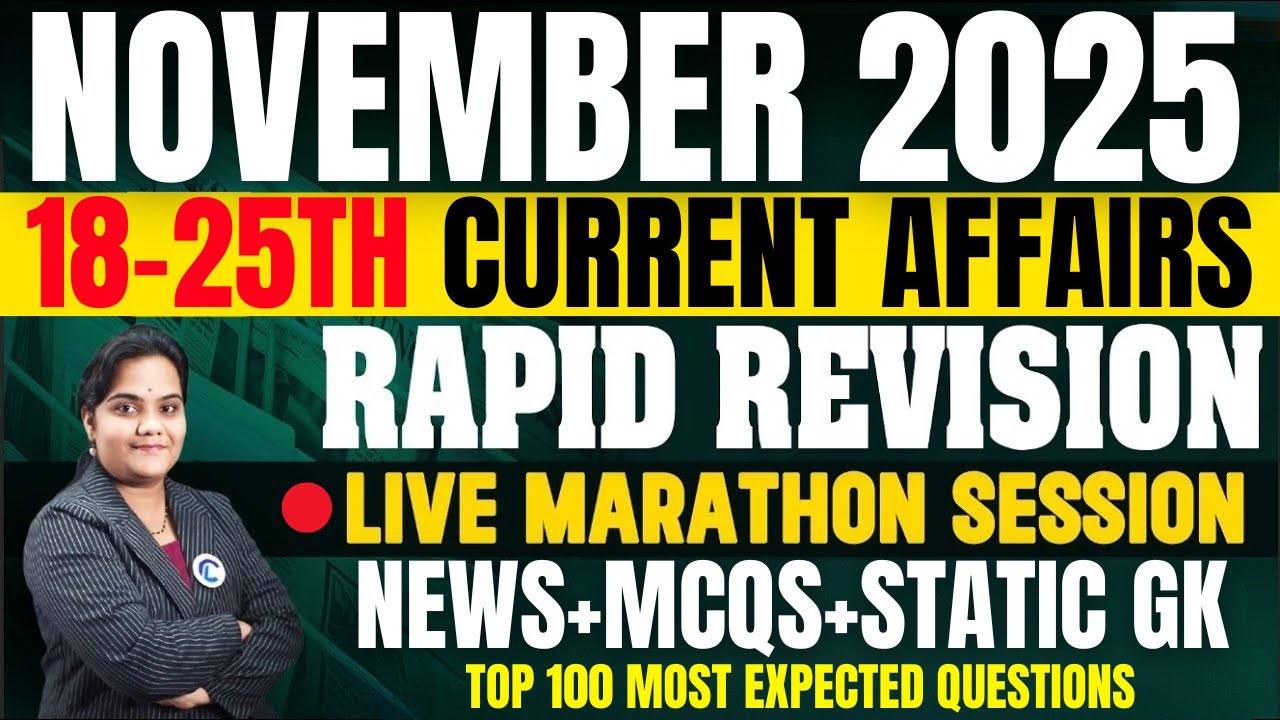 November 18 - 25th Current Affairs | Daily Current Affairs 2025 SSC ...