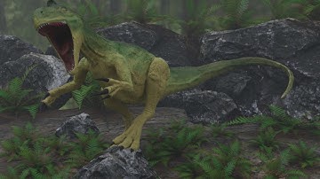 Dinosaur in Nature - 3D Animation - Blender 2.8