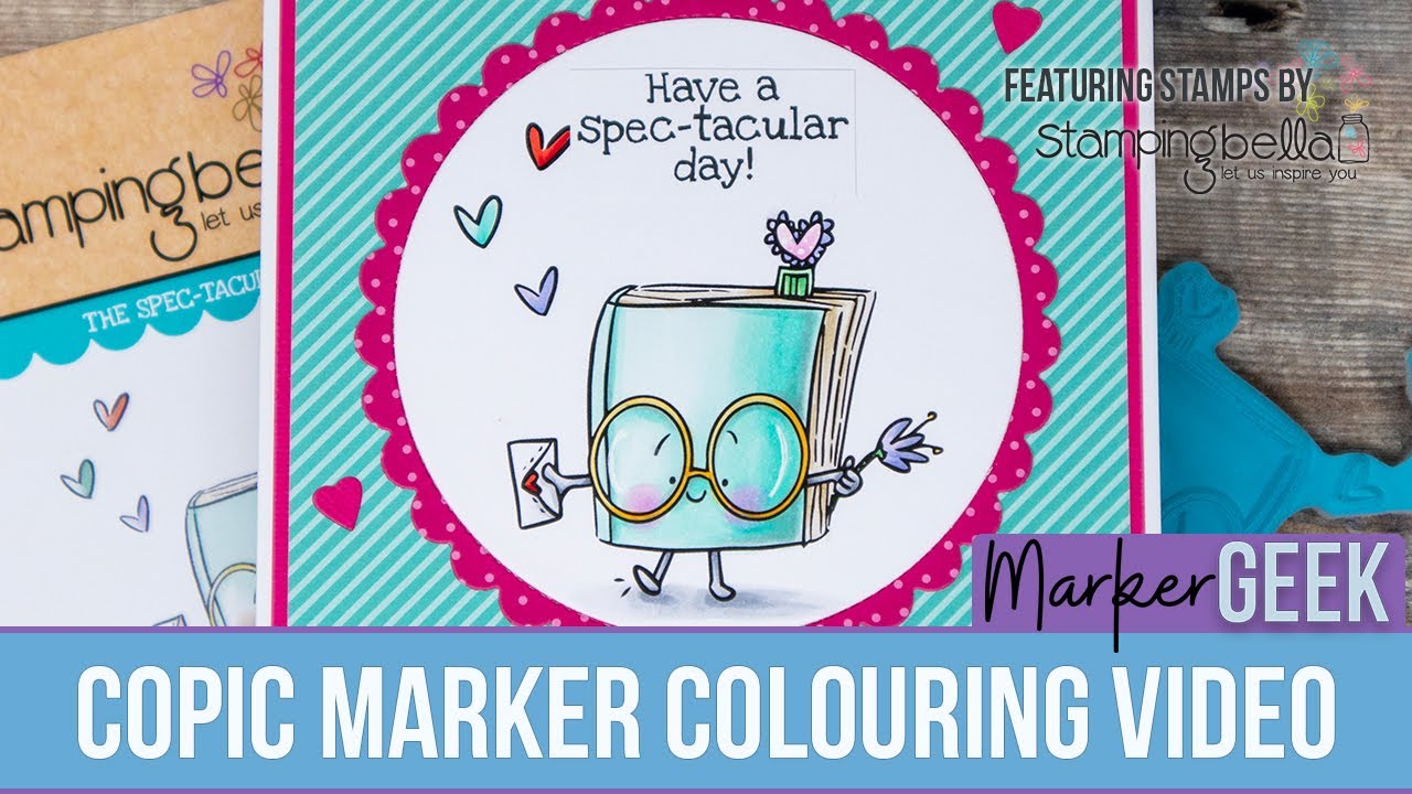 Copic Marker Colouring Stamping Bella Spec-Tacular Book rubber stamp ...