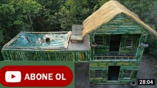 İlkel Yaşam Ormanda Havuzlu Ev Topraktan Ev