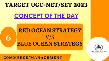 Red and Blue Ocean Strategy| Concept Of The Day |UGC NET Commerce & Management.@ugc-netsetachievers