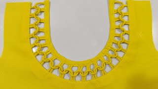 Latest Dori Loops Neck Design Neck Design Cutting And Sching Kurti Neck Design Gala Design New