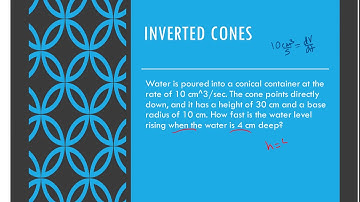 3.11 Related Rates Example 4 Inverted Cone