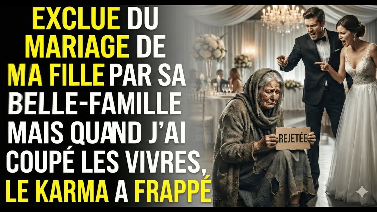 Exclue du Mariage de Ma Fille par sa Belle Famille  Mais Quand J'ai Coupé les Vivres, Le Karma a Fra