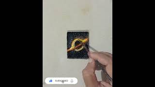 Painting a BLACK HOLE | Satisfying Art #art #shorts #trending #viral