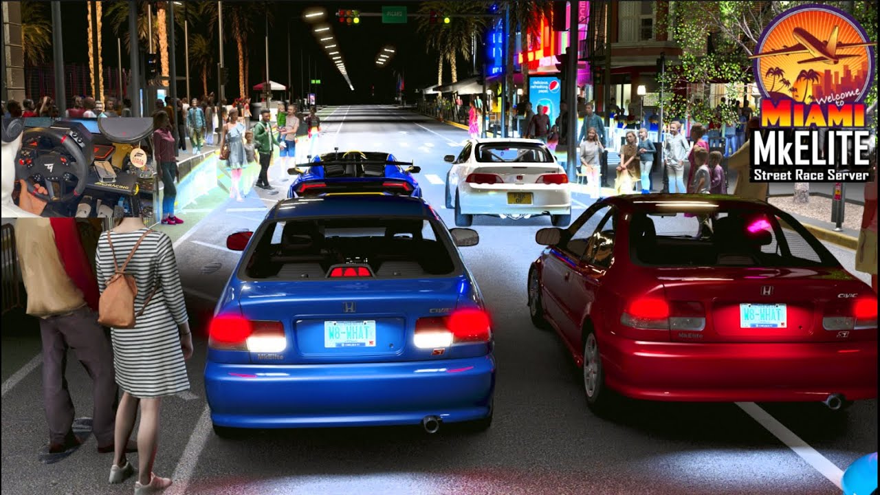 Joining High HP DRAG RACING Tournament In MK ELITES Miami SERVER w/1100hp CIVIC!!