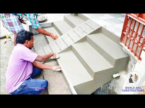 Main Entrance l Staircase with Ramp l Plastering Work l 2BHK l ...