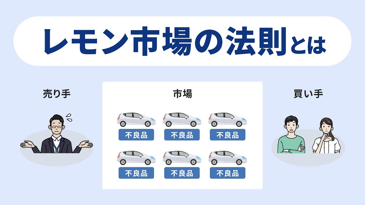 「レモン市場の法則」とは何か？なぜ起こるのか？