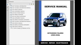 Mitsubishi Pajero 2000-2006 - Workshop Service Repair Manual - Electrical Wiring Diagrams