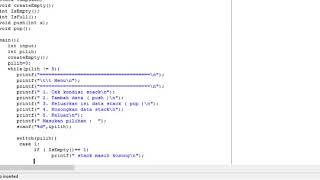 contoh program stack untuk Borland C++ / Bahasa C - Bahasa indonesia Profile