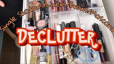 Makeup Declutter 2021//Single Shadows,Liners,Brows,Mascaras