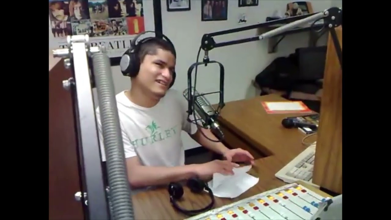 In the On-air Studio At The Evit Radio Station!