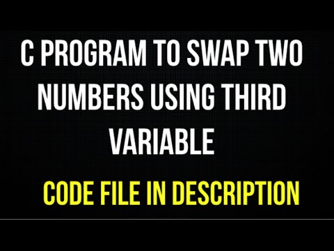 C program to swap two numbers using third variable | C program | TECHIE