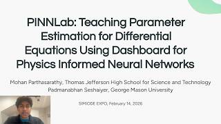 EXPO 2026: "PINNLab: A Dashboard to Teach Parameter Estimation using Physics Informed Neural..."