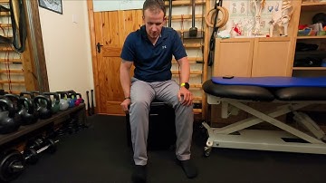 Tibial internal rotation self mobilization