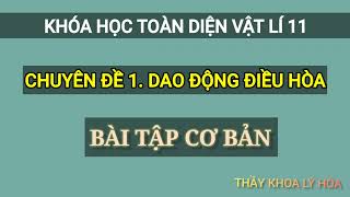 KHÓA HỌC VẬT LÍ 11. CHUYÊN ĐỀ 1. DAO ĐỘNG ĐIỀU HÒA. BÀI TẬP CƠ BẢN