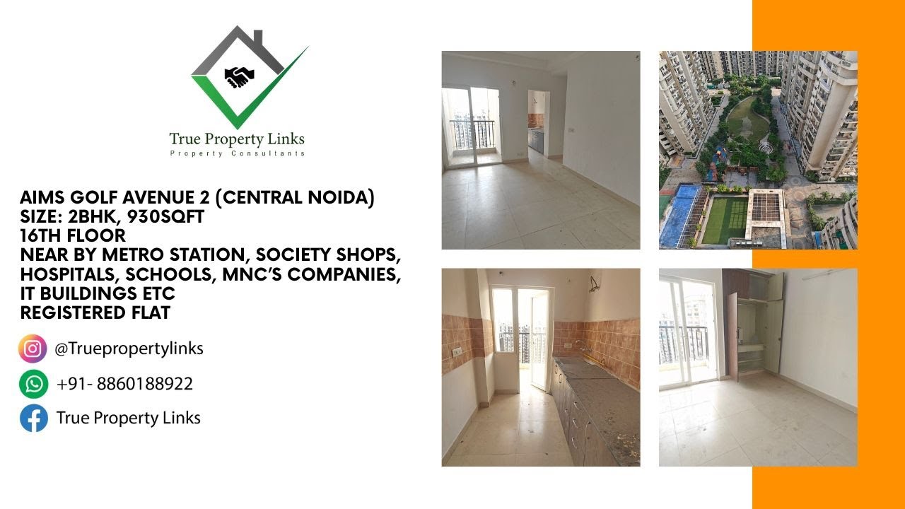 AIMS Golf Avenue 2 | 8860188922 | 2bhk Flat for sale | Size 930 sqft | Central Noida