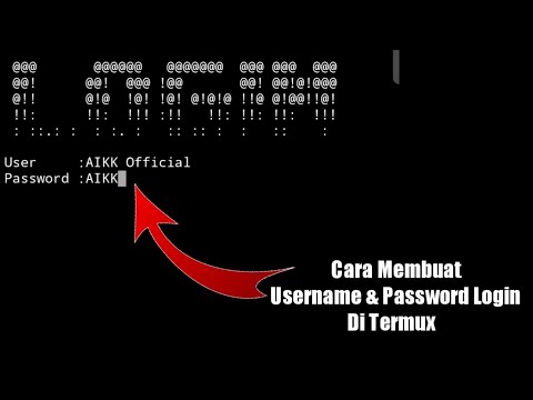 Cara Membuat Username & Password Login Di Termux | Tutorial Termux ...